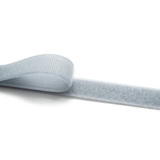 Липучка 20 мм VELCRO (гачок+петля) сіра (385)