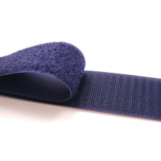 Липучка 38 мм VELCRO (гачок+петля) темно-синя (1i5)