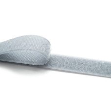 Липучка 25 мм VELCRO (гачок+петля) сіра (385)