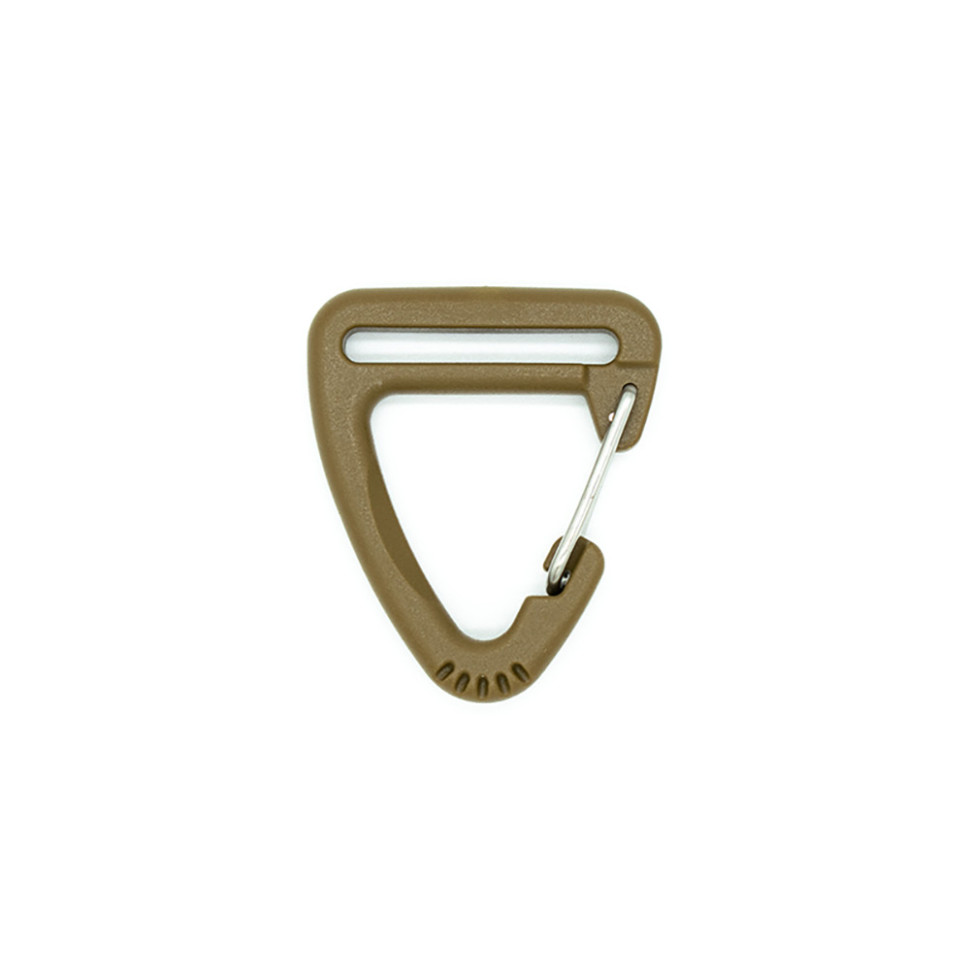 Карабін 25 мм Woojin (Triangle Metal Hook) Coyote Brown в наявності