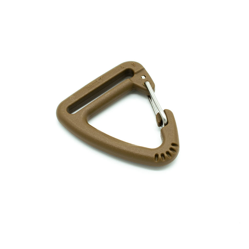 Карабін 25 мм Woojin (Triangle Metal Hook) Coyote Brown в наявності