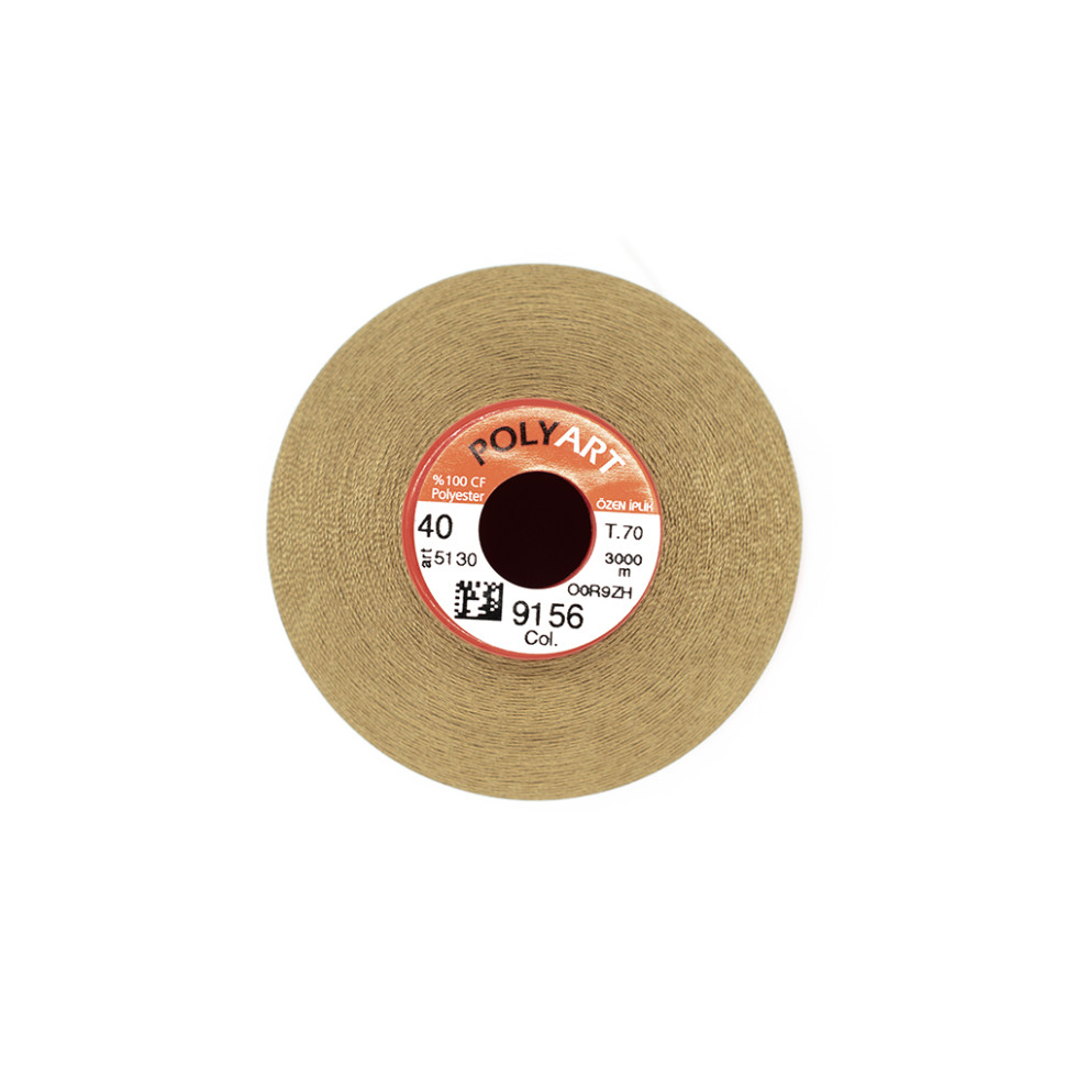 Нитки №40 Polyart (койот 9156) 3000м в наявності