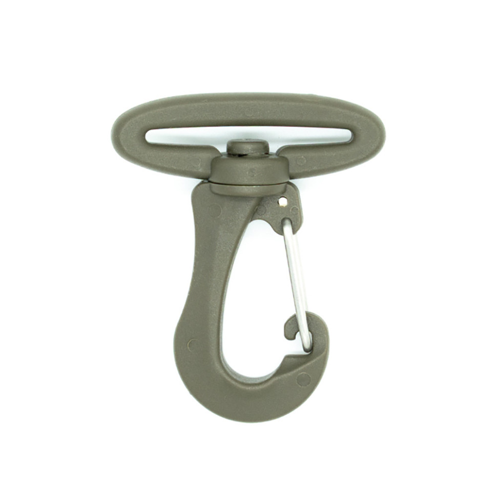 Карабін 38 мм (Smoothy Metal Hook) WOOJIN OD Green (т.хакі) в наявності
