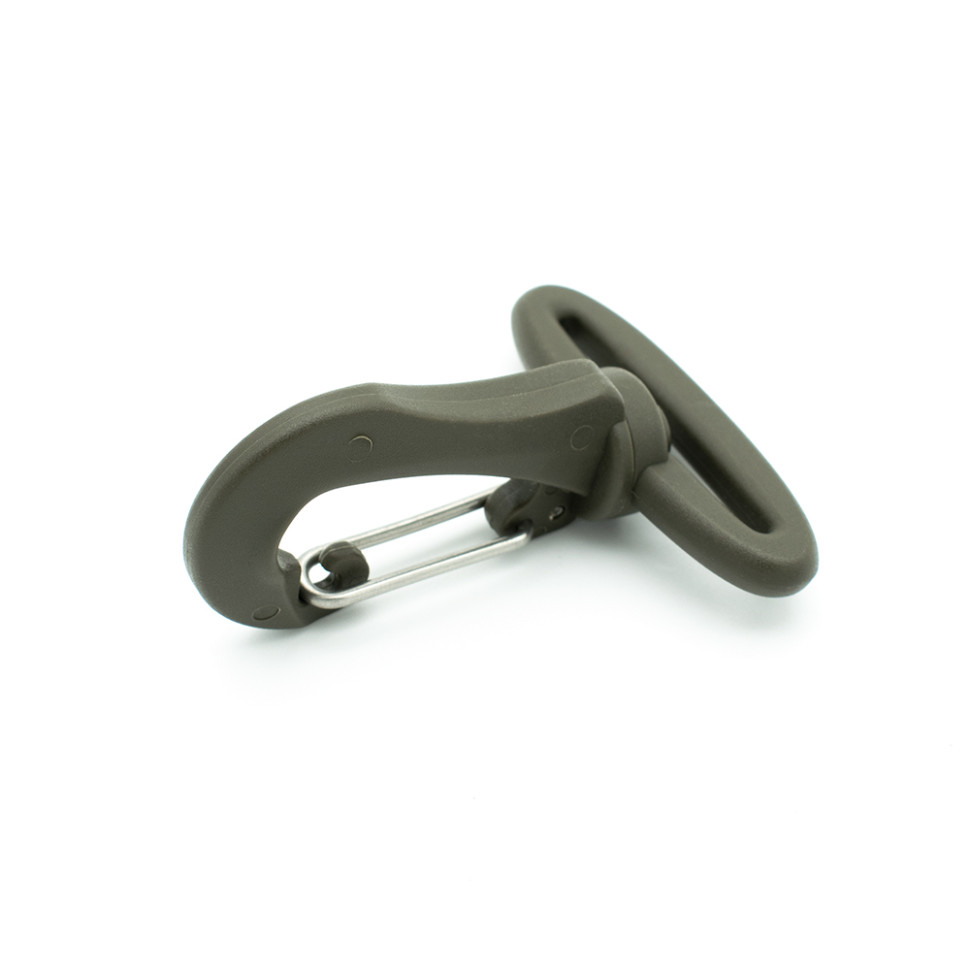 Карабін 38 мм (Smoothy Metal Hook) WOOJIN OD Green (т.хакі) в наявності