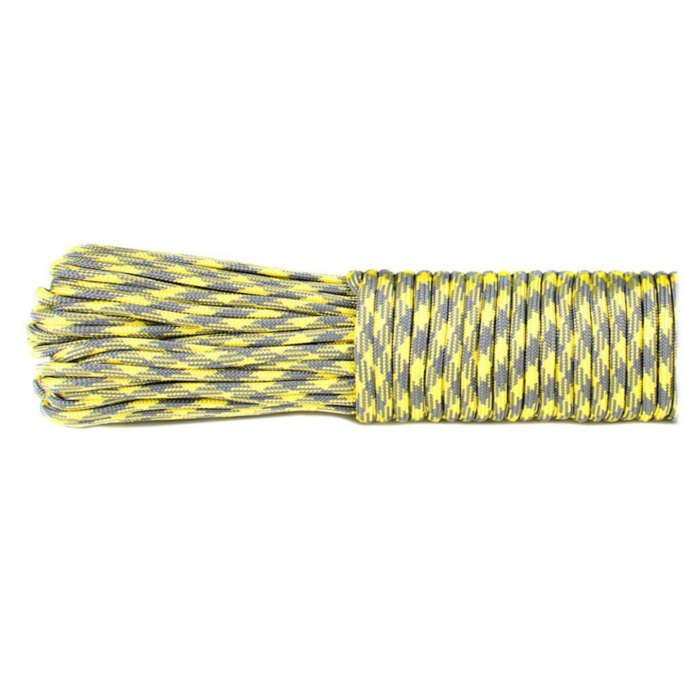Паракорд Fibex Nylon Paracord 550 Type III (371 grey yellow) в наявності