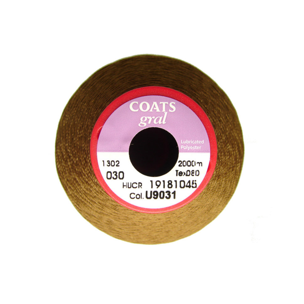 Нитки №30 Gral COATS (coyote brown U9031) 2000м в наявності