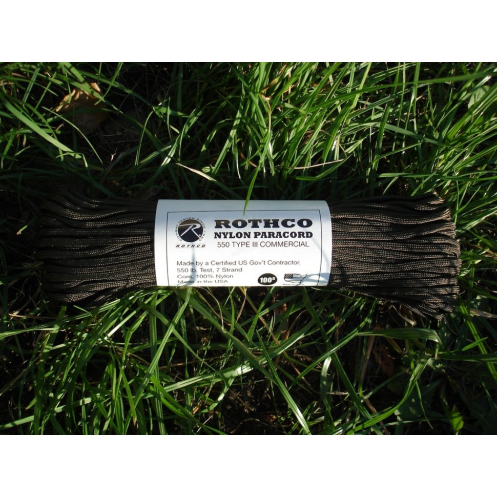 Паракорд Rothco Nylon Paracord 550 Type III (olive drab 139) в наявності