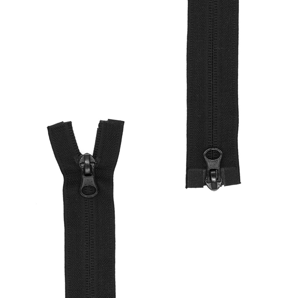 Блискавка спіральна реверсна 70 см Max Zipper T-5 (чорний) 2 бігунки в наличии