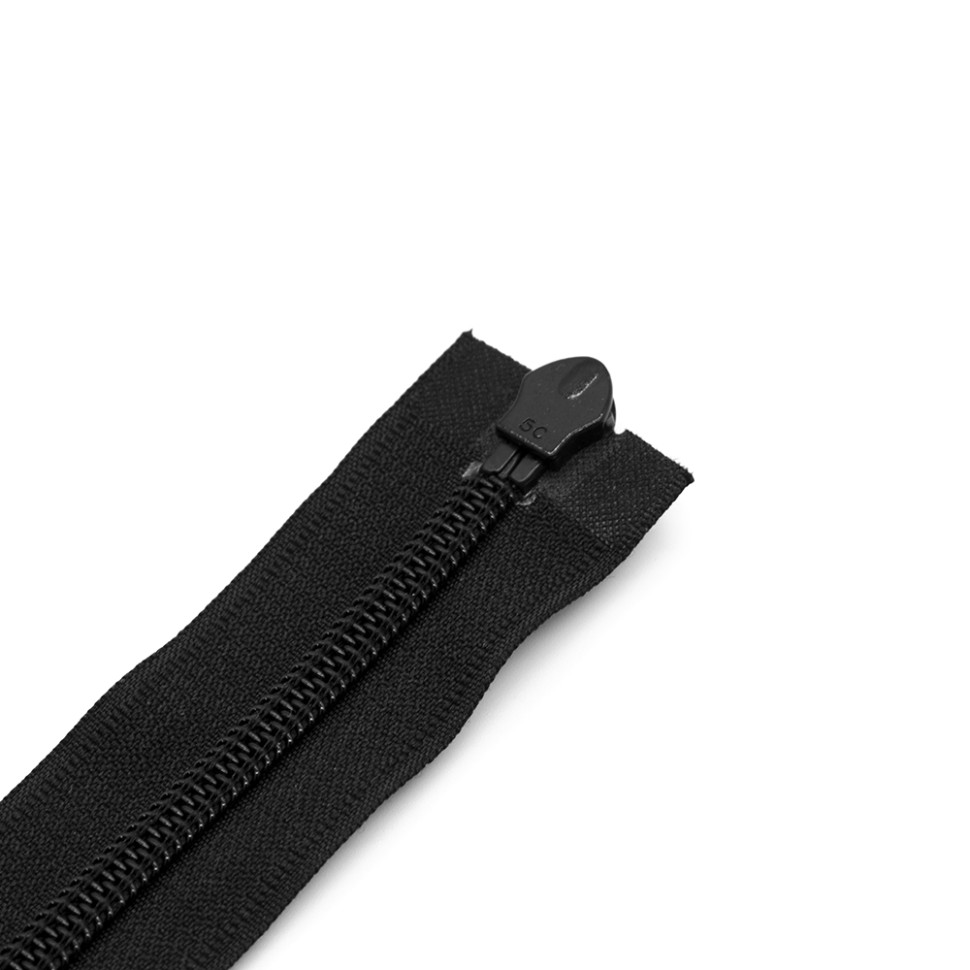 Блискавка спіральна реверсна 80 см Max Zipper T-5 (чорний) 2 бігунки в наявності
