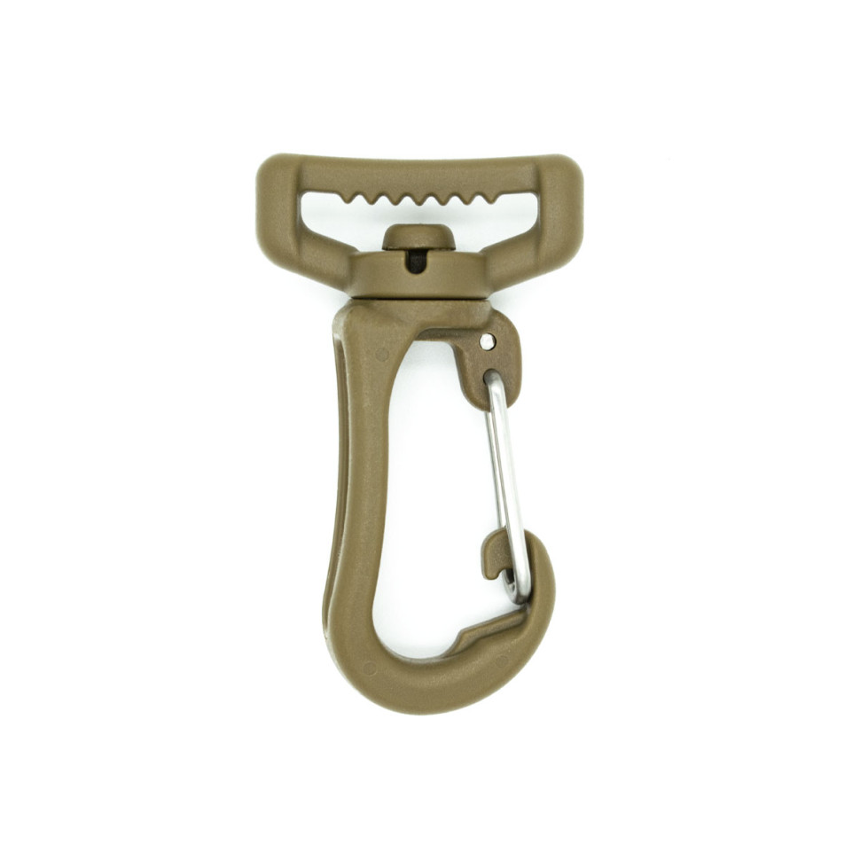 Карабін 25 мм Woojin (Stable Metal Hook) Coyote Brown в наявності