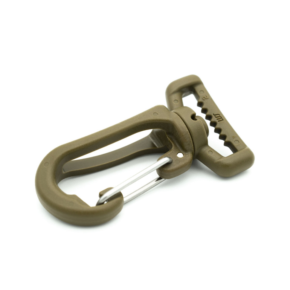 Карабін 25 мм Woojin (Stable Metal Hook) Coyote Brown в наявності