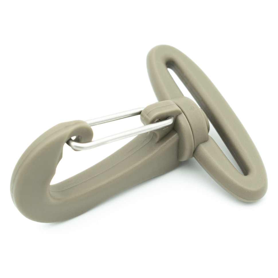 Карабін 38 мм Woojin (Smoothy Metal Hook) Tan в наявності