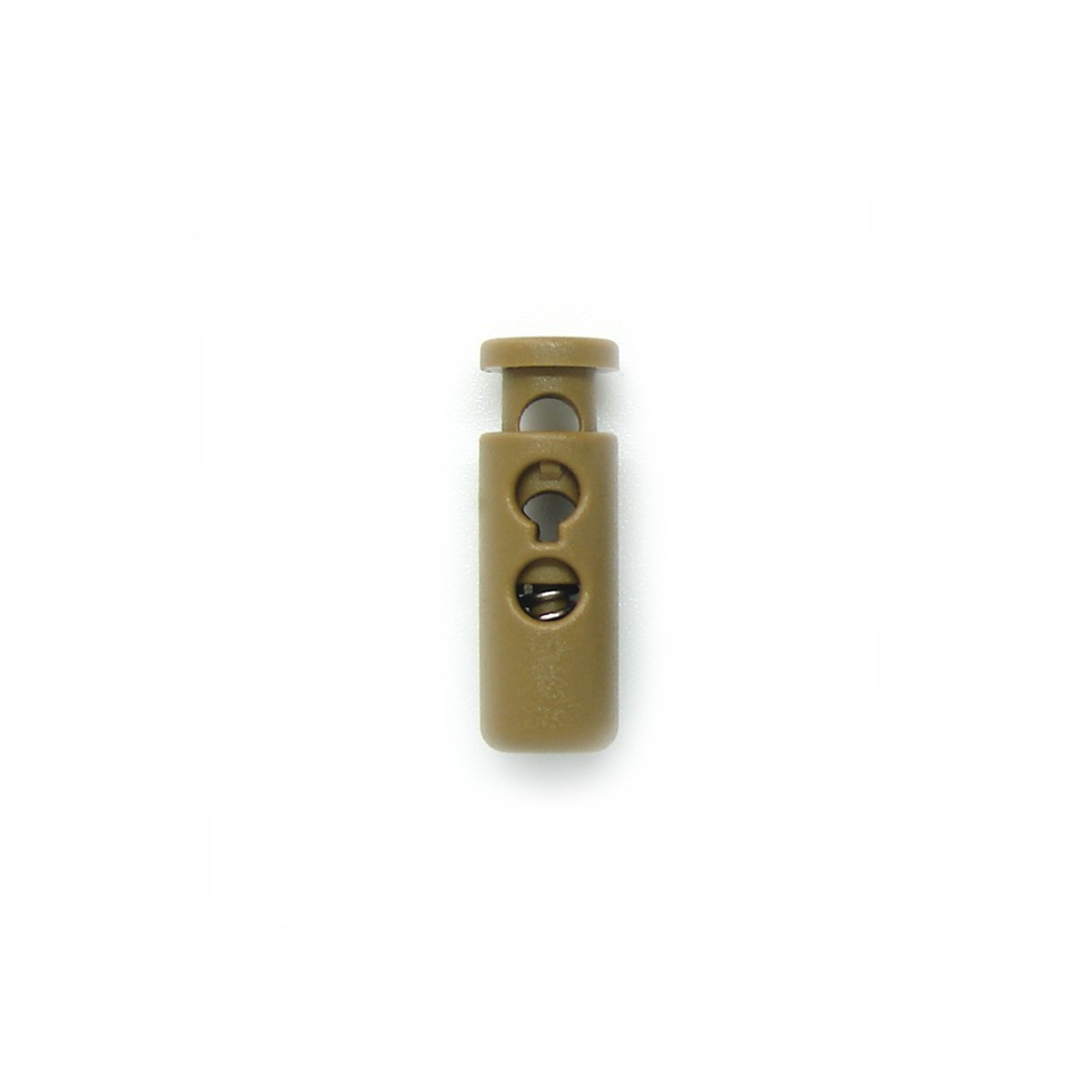 Фіксатор шнура Woojin (2 Hole Small Cord Lock) Coyote Brown в наявності
