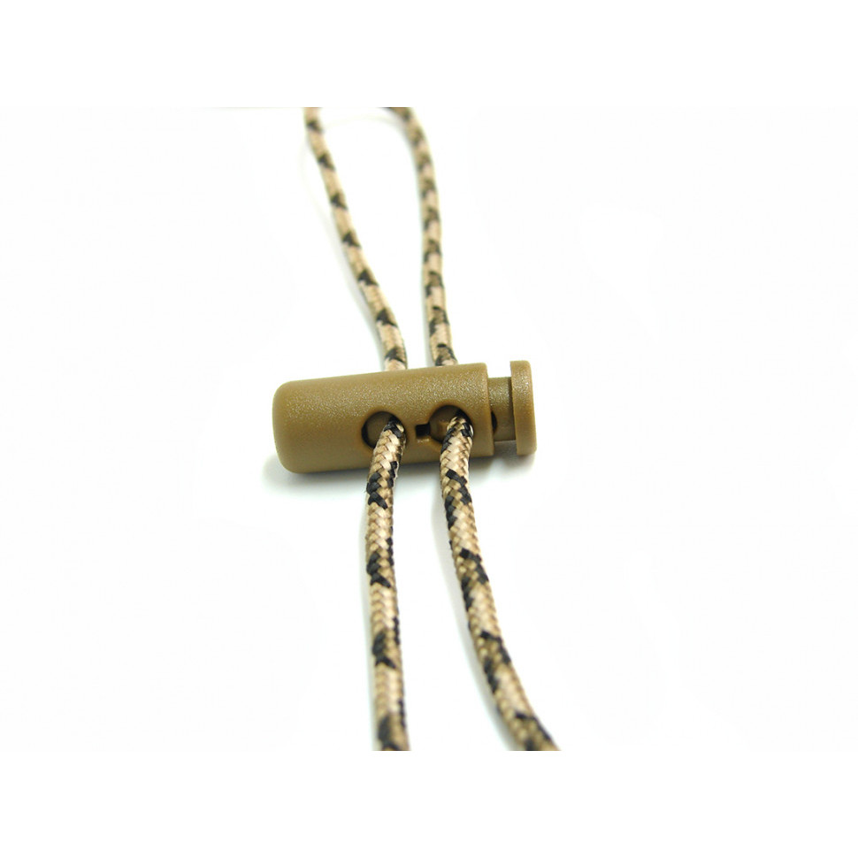 Фіксатор шнура Woojin (2 Hole Small Cord Lock) Coyote Brown в наявності