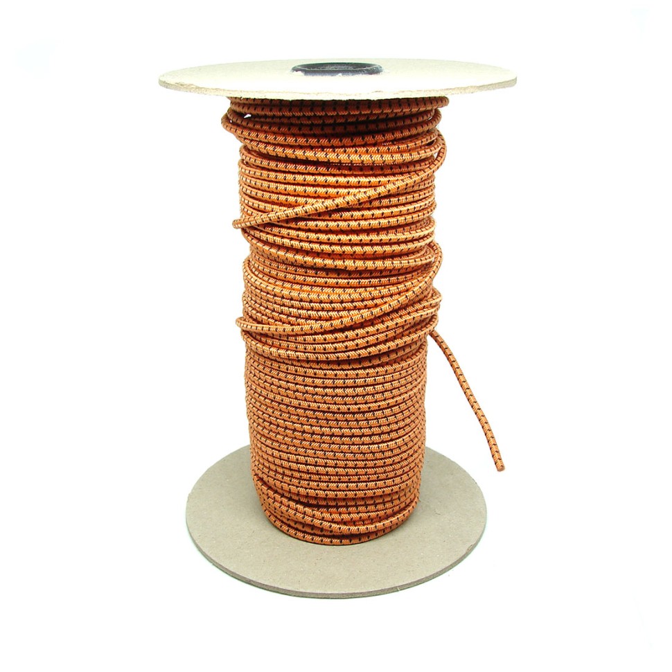Резинка кругла 3 мм Shock cord (нейлон) orange-black в наявності