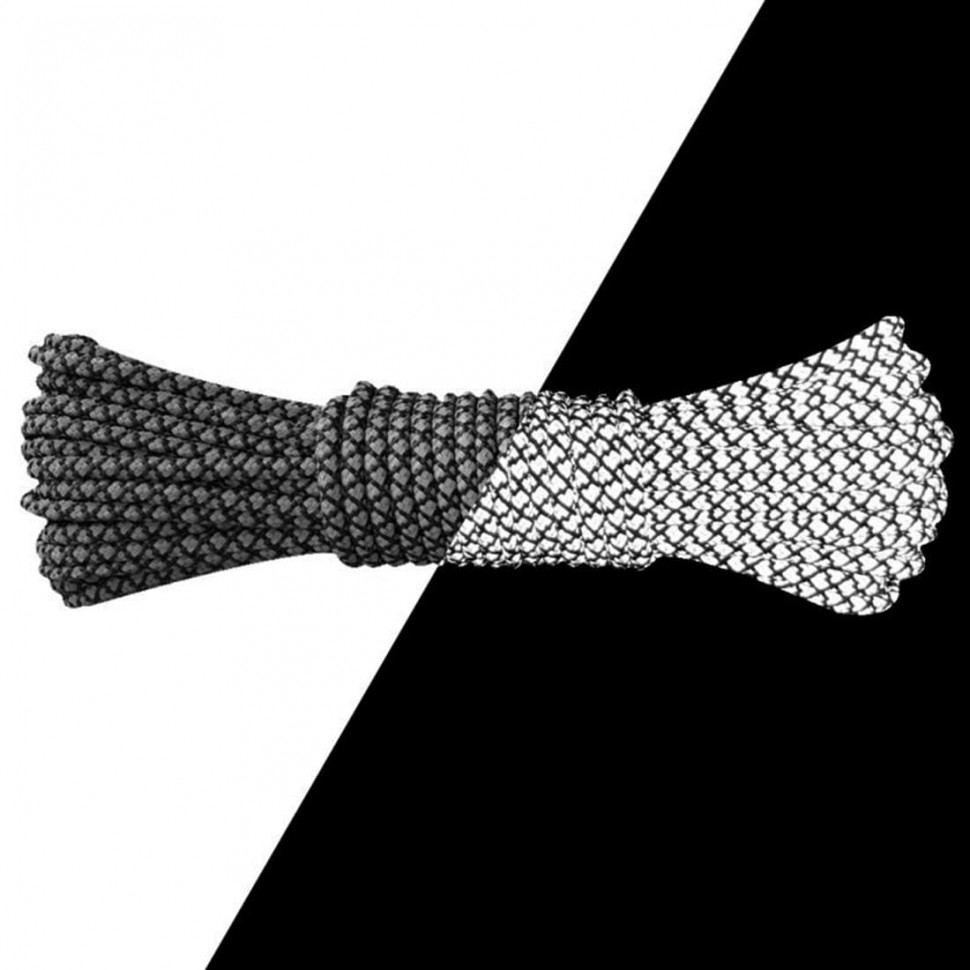 Паракорд Fibex Super Reflective Paracord 550 Type III (SRS016 Black Snake) в наявності