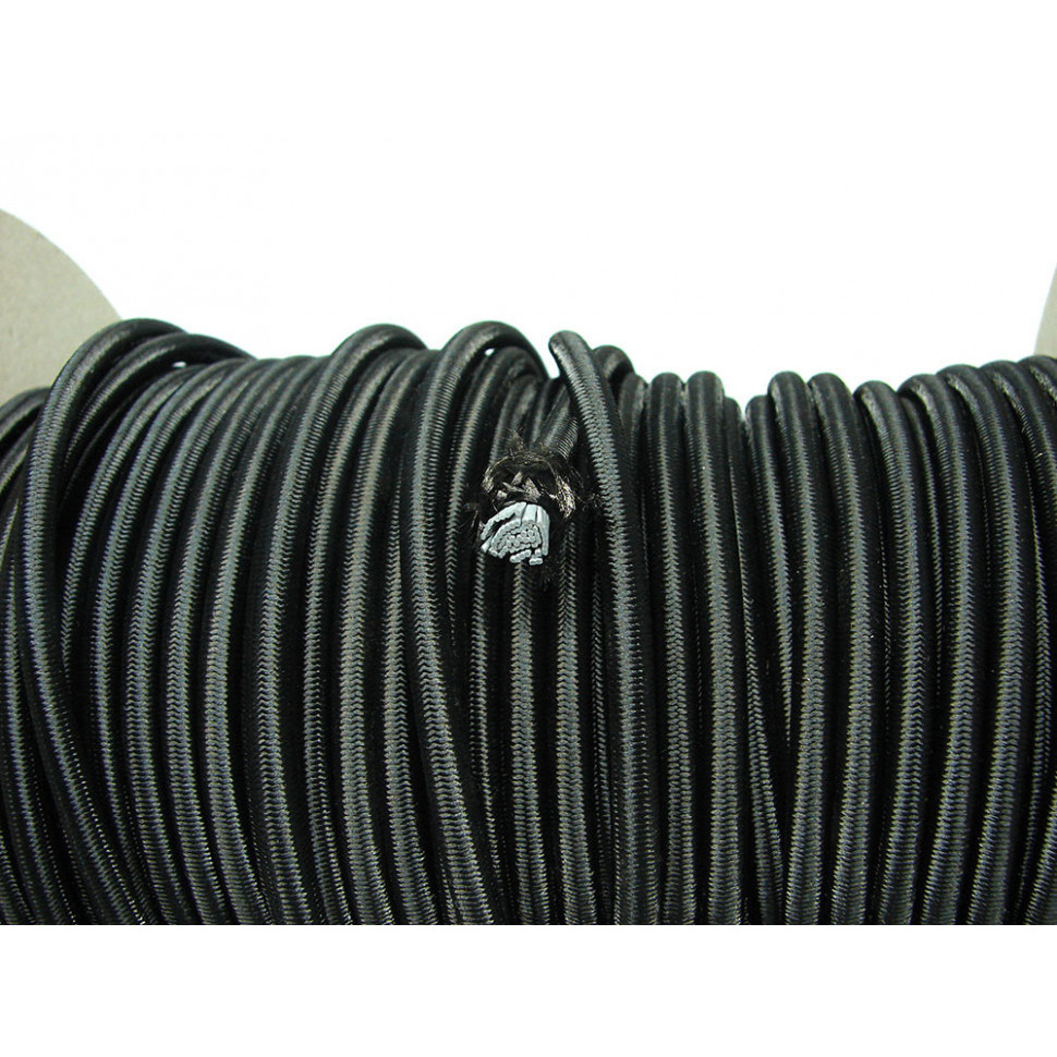 Резинка кругла 5 мм Shock cord (нейлон) чорний в наявності